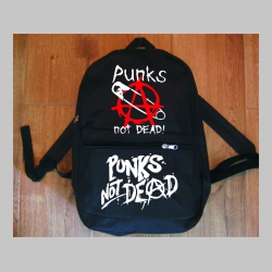 Punks not Dead jednoduchý ľahký ruksak, rozmery pri plnom obsahu cca: 40x27x10cm materiál 100%polyester